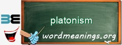 WordMeaning blackboard for platonism